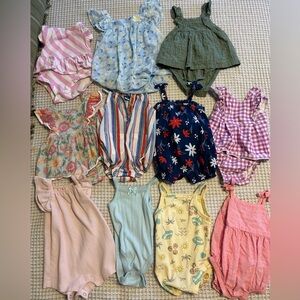Bundle of baby girl’s dresses, onsies & jumpsuits